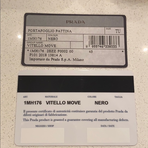 Prada blck Pattina Portafoglio Vitello Move wallet - Picture 4 of 4